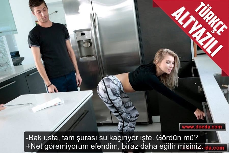 Patlağı Göstermek İçin Eğilen Liseli Ustanın Borusunu Götüne Döşetti